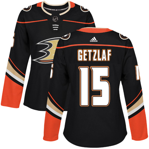 Adidas Ducks #15 Ryan Getzlaf Black Home Authentic Women's Stitched NHL Jersey - Click Image to Close
